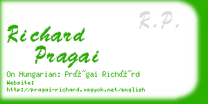 richard pragai business card